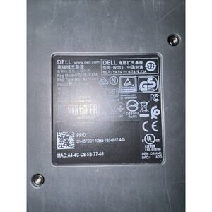 Dell Dock WD15 USB-C Wit Power Adapter Included